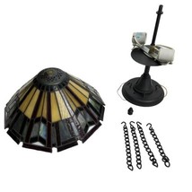 Vintage Stained Glass flush mount ceiling light  - $158.39