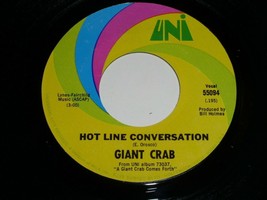 Giant Crab Hot Line Conversation Hi Ho Silver Lining Stock 45 Rpm Record Uni - £237.04 GBP
