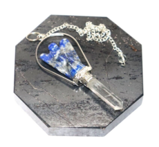 Natural L API S Lazuli Gemstone Angel Basket Pendulum - £27.80 GBP