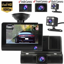 1080P 4&quot; Dual Lens HD Car DVR Rearview Video Dash Cam Recorder Camera Di... - $57.99