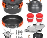Camping Cookware Set With Cups, Plates, And Utensils, Camping Kitchen - £40.91 GBP