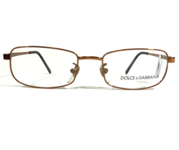 Dolce &amp; Gabbana DG 354 703 Brille Rahmen Braune Draht Rechteckig 49-18-140 - £75.07 GBP