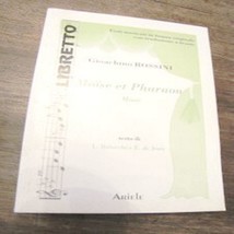 Libretto d&#39;opera Mosé e il faraone Moise et Pharaon Rossini - $523.61 MXN