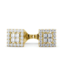 Cluster Lab Grown Diamond Earrings 14K Yellow Gold - $800.00