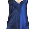 Shadowline Satin Camisole and Tap Pant Size 1X Navy Blue Style 4506 - $44.50