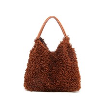 2022 New Designer Ladies Handbag Plush Shoulder Bag Female Fashion Large Capacit - £23.22 GBP