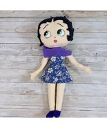 Kellytoy Plush Vintage 2005 Betty Boop 16&quot; Stuffed Toy Doll Blue Floral ... - £13.06 GBP