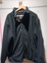Jack Murphy Fleece Outdoor Coat Full Zip Black Size XXXL Express Shipping - $39.62
