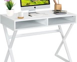 Dressing Table In Modern White With Two Open Storage Compartments, Or Do... - $137.96