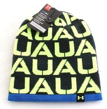 Under Armour Reversible Red &amp; Black 4-in-1 Graphic Knit Beanie Youth Boy... - $39.59