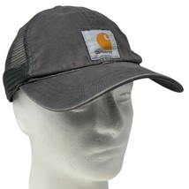 Carhartt Buffalo Trucker Hat Logo Gray Canvas Six Panel Snapback Baseball Cap - £11.43 GBP