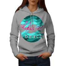 Wellcoda Holiday Beach Vacation Womens Hoodie, Life Casual Hooded Sweatshirt - £29.06 GBP