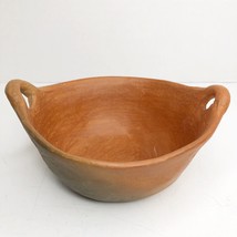 Vintage Handmade Primitive Red Ware Bowl Americana Folk Art Pottery Rust... - £62.21 GBP