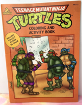 1990 Teenage Mutant Ninja Turtles Coloring And Activity Book Random House Orange - £7.78 GBP