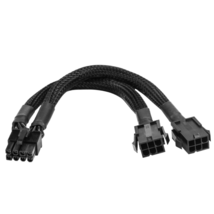 Dual 6 Pin Female to 8 Pin Male, GPU Power Adapter Cable 7.8Inch Braided... - £12.05 GBP