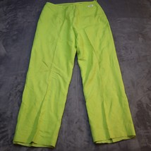 Kasper Pants Womens 10 Green Casual Outdoors Preppy Linen Blend Dress Slacks - £20.42 GBP