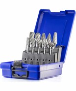 10Pcs Carbide Burrs Set With 1/4&#39;&#39; Shank Double Cut Solid Power Tools Tu... - $100.02 CAD