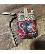 authentic SAKROOTS “PEACE” FLOWER POWER WOMEN’S WALLET w/WRIST STRAP floral - $19.06 CAD