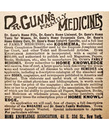 1886 Dr Gunn&#39;s Family Medicines Advertisement Victorian Quack Medical E98A - €25,56 EUR