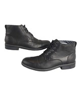 ROCKPORT Men&#39;s 10 Classic Black Leather Ankle Boots Dress Shoes, Cap Toe... - $72.78 CAD