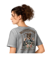 Unisex Organic Mid-Light T-Shirt – &quot;Motherhood&quot; Back Print (Heather Grey) - $75.21 CAD
