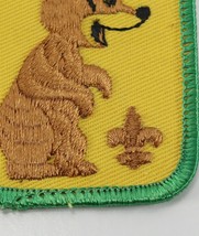 Vintage 1980 Spring Bear Yellow Twill Green Border Boy Scouts BSA Camp Patch - £9.37 GBP