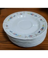 Nikko Supreme China Yellow Pink Purple Blue Floral  Rosette 11 Dessert P... - $309.66 MXN
