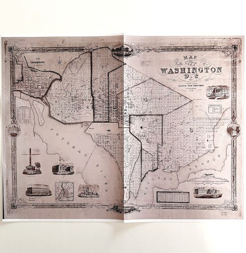 Map Washington DC Civil War Reproduction 2004 13 x 10&quot; Military History ... - $19.99