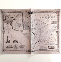 Map Washington DC Civil War Reproduction 2004 13 x 10&quot; Military History ... - $19.99