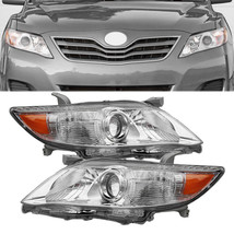 Headlights Headlamps Chrome Housing Amber Corner Pair For 2010-2011 Toyota Camry - £115.09 GBP