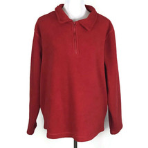 Polar Edge Womens Jacket Size XL Red Long Sleeve Fleece 1/4 Zip Coat Casual - $24.28