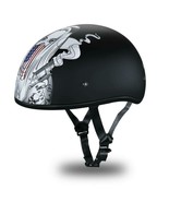 Daytona Helmets Skull Cap Open Face W/ MAKE &#39;EM PAY DOT Motorcycle Helme... - £72.18 GBP
