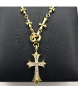 Good Chrome Gold Necklace Cross/Hearts, American Neighborhood Designer N... - £21.23 GBP