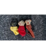 3 Vintage Plastic Head Finger Puppets 1950&#39;s 1960&#39;s - $285.37 MXN