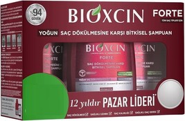 Bioxcin Bioxsine Bioxcin Forte Hair Loss Shampoo 3 Pcs In 1 Box Herbal Treatment - £44.06 GBP