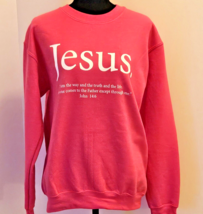 Jesus Religious Faith Sweatshirt I am the way  Woman Long Sleeve Small P... - £19.01 GBP