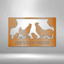 Personalized Hen House Monogram Steel Sign Steel Art Wall Metal Decor - £41.06 GBP+