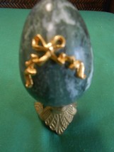 Beautiful Alabaster EGG on Brass Stand from India.......... ..FREE POSTA... - £17.87 GBP