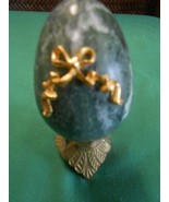 Beautiful Alabaster EGG on Brass Stand from India.......... ..FREE POSTA... - £17.51 GBP