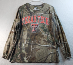 Code V Texas Tech T Shirt Mens Medium Green Camo Print 100% Cotton Round... - £15.12 GBP