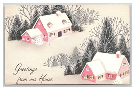 Christmas Greetings Winter Cabins Prison Mail DB Postcard Y9 - £4.00 GBP