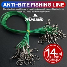 FLYSAND Fishing Wire Leaders Stainless Steel Nylon-Coated Fishing Line Wire Lead - £35.73 GBP