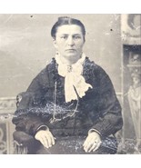 Woman Sitting 1800s Tin Type Photograph Vintage Photo Antique - $24.95