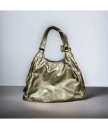 Coach Madison Maggie Women Gold Metallic Leather Shoulder Satchel Top Ha... - $49.50