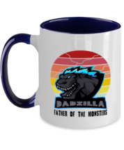 Dad Mugs Dadzilla Father Of The Monsters Navy-2T-Mug - $17.95