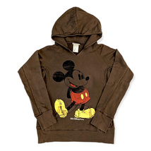 Brown Walt Disney World Distressed Mickey Hoodie, Small  - $74.90