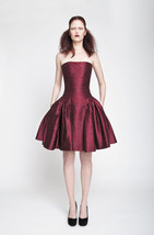 New Womens NWT Italy Eco Silk Red Dress XS S Designer Giulia Rien a Mett... - £1,242.83 GBP