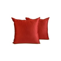 Rust Slub Satin - Throw Pillow Cover Set of 2 - £15.88 GBP+