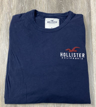 Hollister Shirt Mens Medium Blue Long Sleeve Crew Neck Adult, Casual, preppy - £10.37 GBP