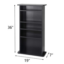 36&quot; H Multimedia Storage Cabinet DVD Rack Book Shelf Organizer Stand Aud... - £44.71 GBP